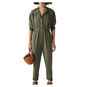 BA&SH ANISSA JUMPSUIT KHAKI